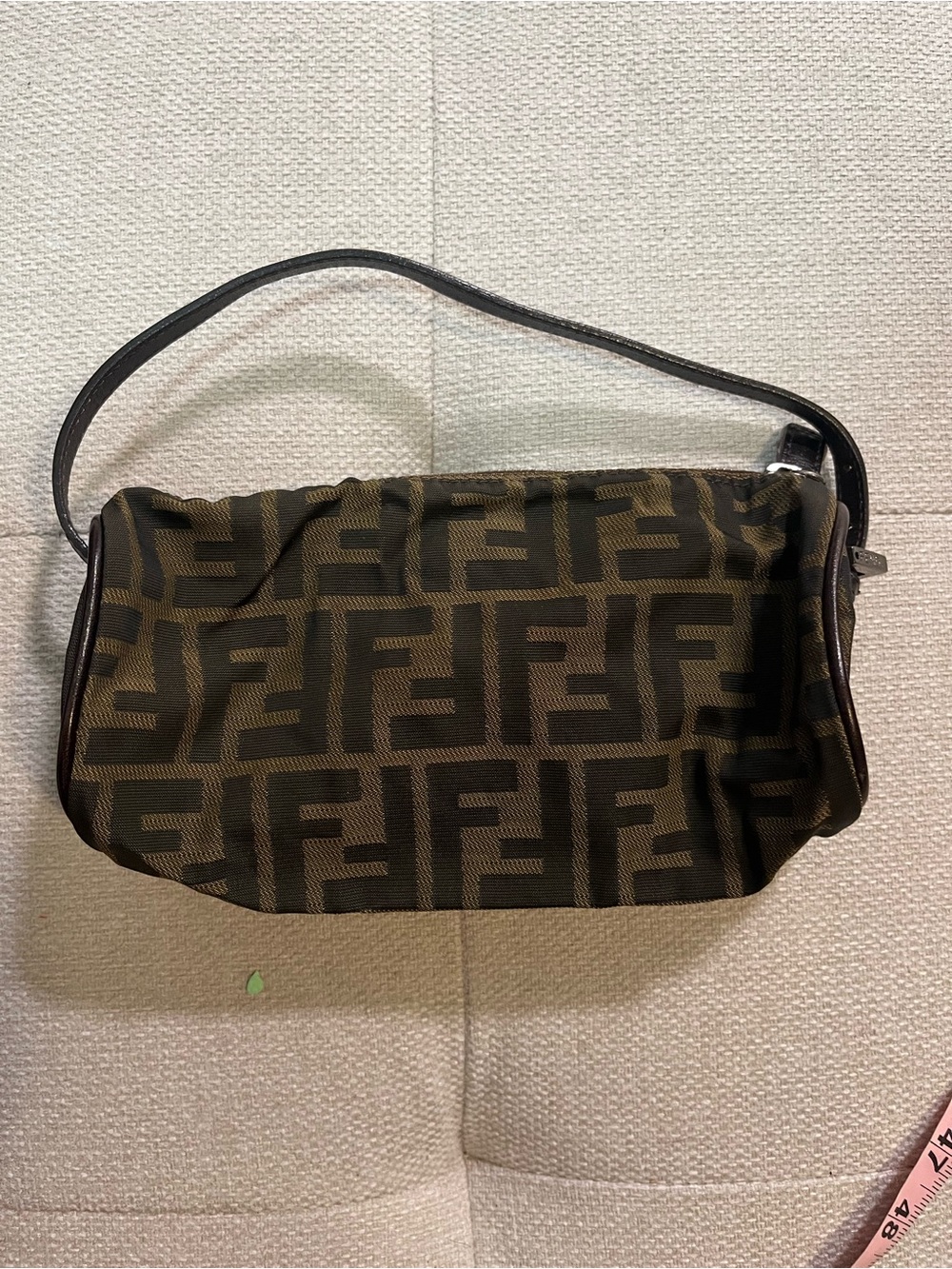 🤎 Authentic Fendi FF Monogram Jacquard Mini Barrel Shoulder Bag